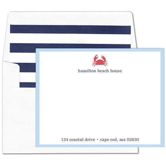 Crab Flat Note Cards
